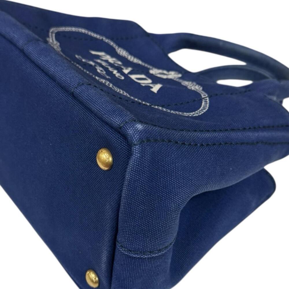 PRADA Blue Canvas Shoulder Bag - Picture 12 of 16